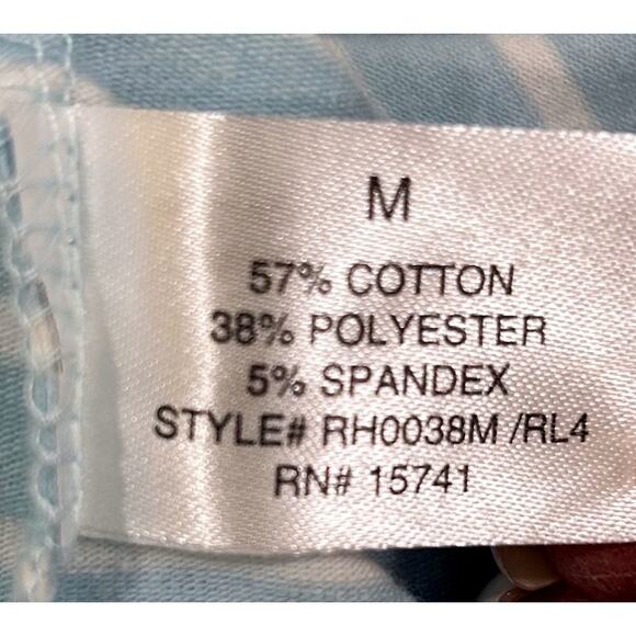 Karen Neuburger Live Love Lounge Blue White Tie Waist 3/4 Sleeve Top - Picture 8 of 9